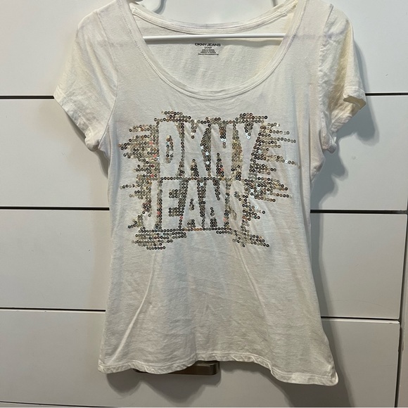 DKNY Jeans Sparkly T Shirt - Picture 2 of 6